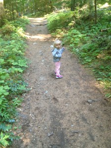 My daughter Bella at the beginning of our hike.