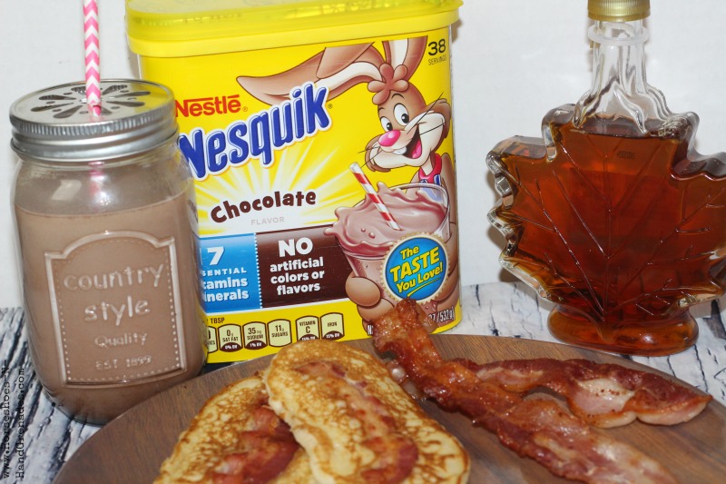 Maple Bacon Pancake Dippers & Nesquick
